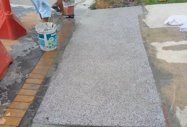 Driveway Pebble Wash